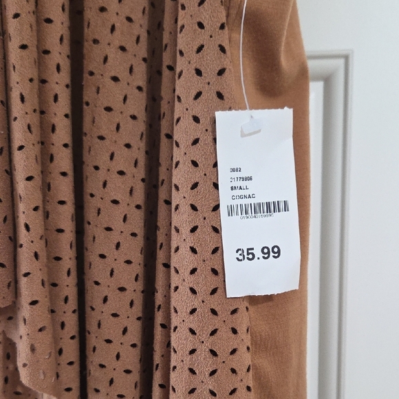 Absolutely Famous Tan Perforated Vest - Picture 5 of 6